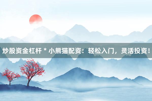 炒股资金杠杆 * 小熊猫配资：轻松入门，灵活投资！