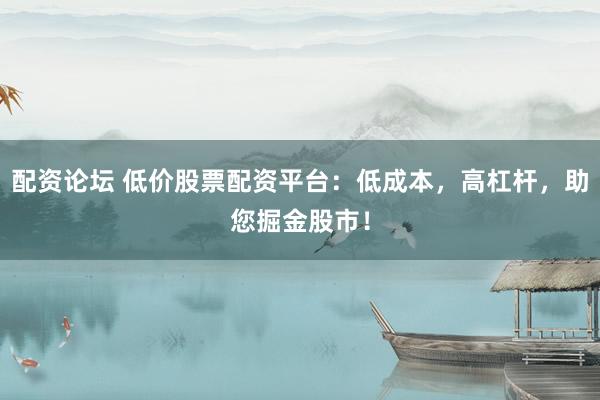 配资论坛 低价股票配资平台：低成本，高杠杆，助您掘金股市！