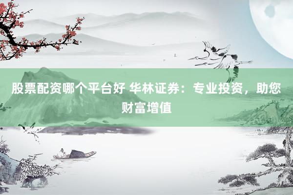 股票配资哪个平台好 华林证券：专业投资，助您财富增值