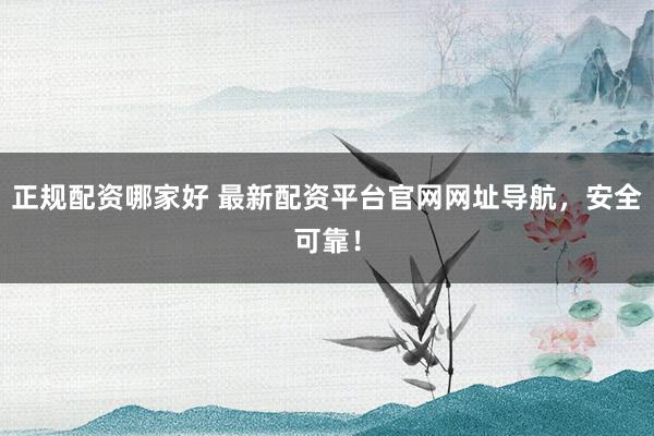 正规配资哪家好 最新配资平台官网网址导航，安全可靠！