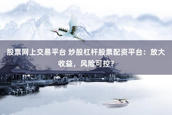 股票网上交易平台 炒股杠杆股票配资平台：放大收益，风险可控？