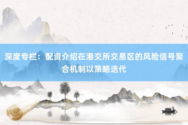 深度专栏：配资介绍在港交所交易区的风险信号聚合机制以策略迭代
