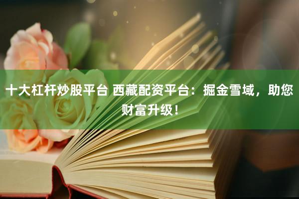 十大杠杆炒股平台 西藏配资平台：掘金雪域，助您财富升级！
